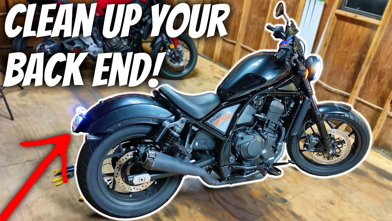 Установка комплекта номерного знака Rebel 1100 от Burly Brand/удаление крыла!