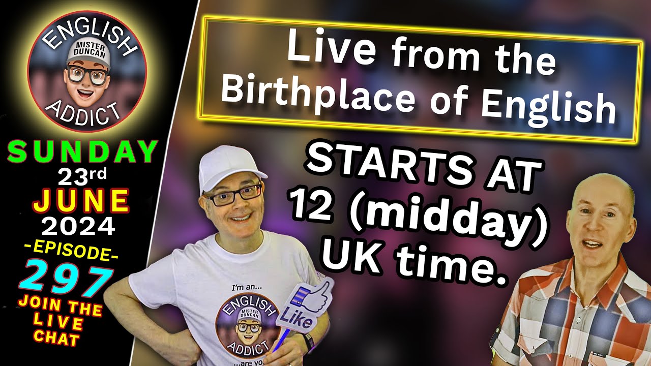 The BIRTH of ENGLISH (from Latin influence) 🔴LIVE stream - English Addict - 297 / Sun 23rd JUNE 2024