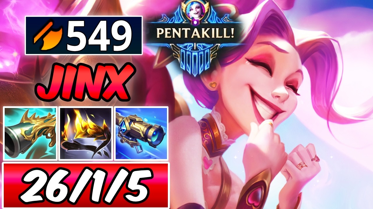 THIS JINX BUILD IS OP - PENTAKILL! | How to Play Jinx ADC | League of Legends