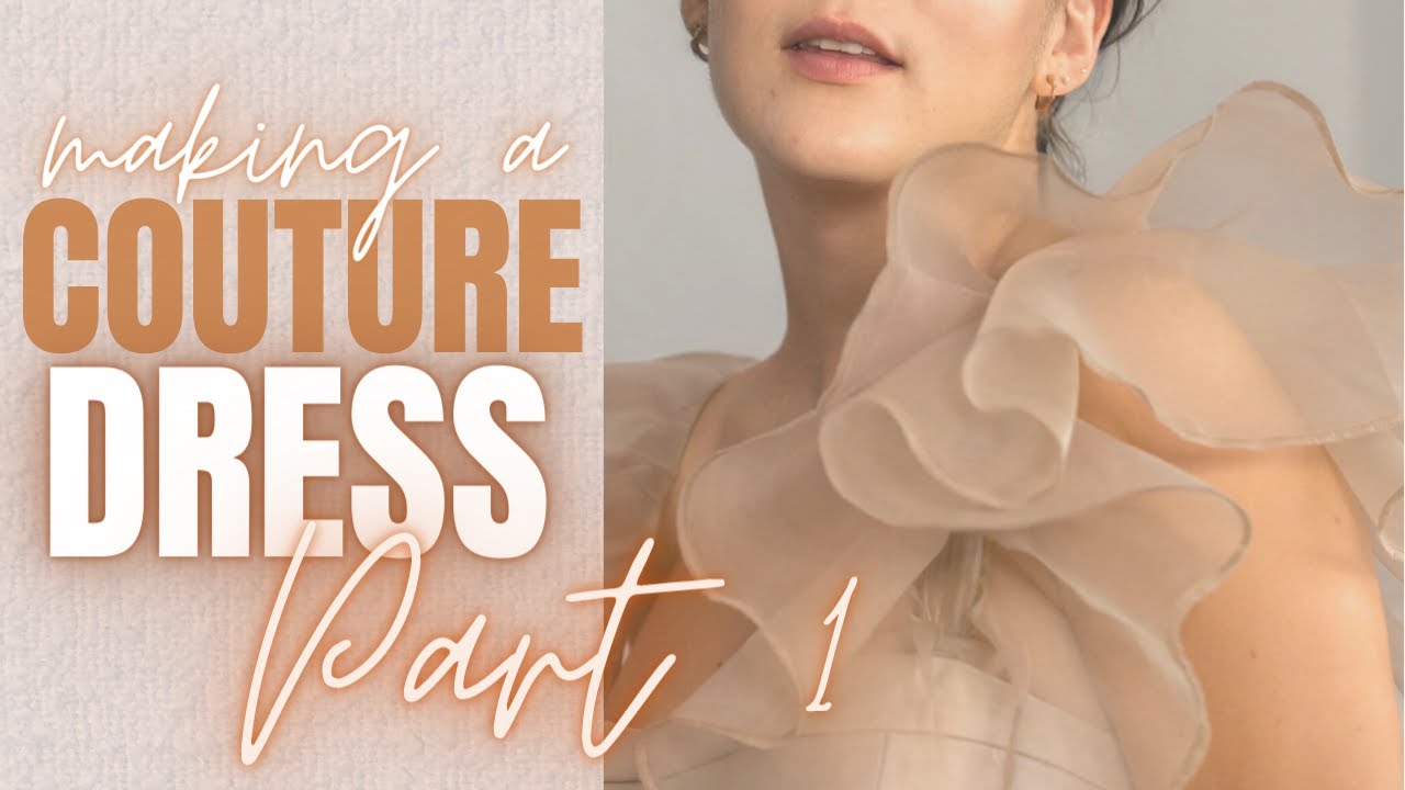 MAKING a FULL SILK COUTURE DRESS (part 1) - THISISKACHI DIY