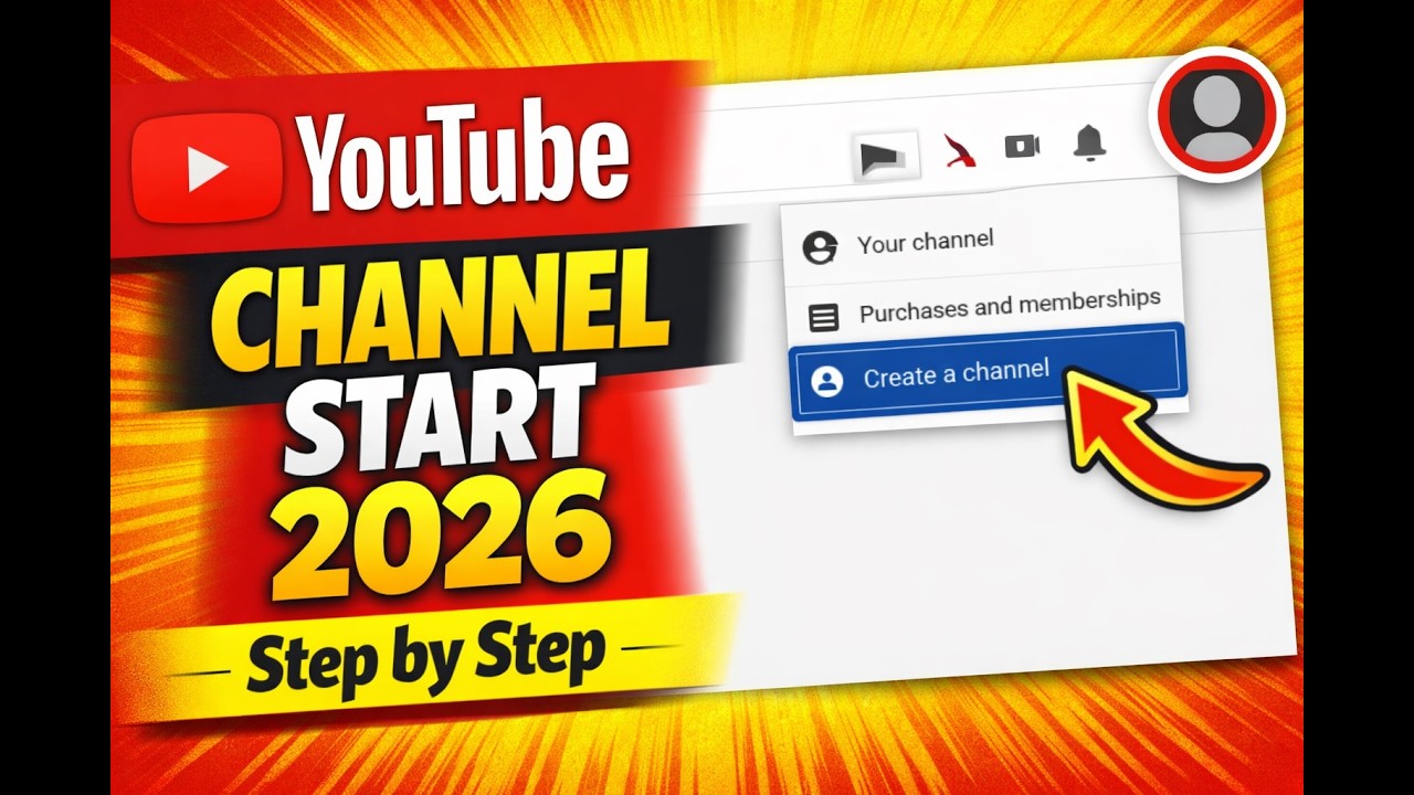 YouTube Channel Kaise Banaye 2026 | Step by Step Beginner Guide in Hindi
