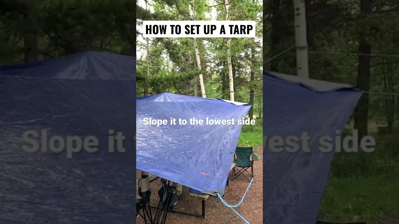 How to set up a tarp #shorts