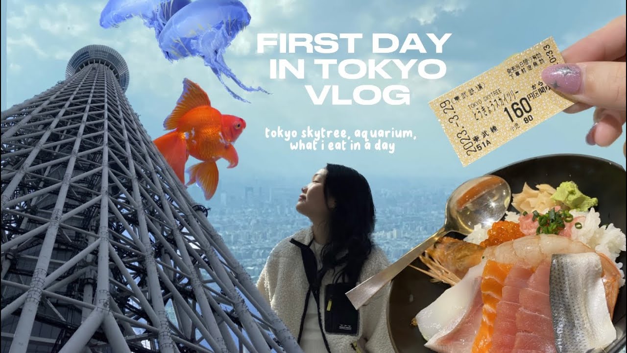 a day in tokyo! 🇯🇵🐟 (what i eat in a day, tokyo skytree, sumida aquarium + more)