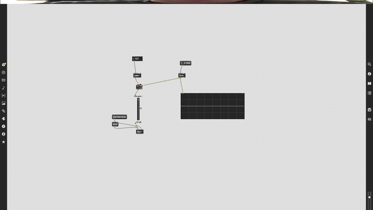 Max/Msp - Creating envelope generator (line~ and curve~ objects) - Tutorial 2