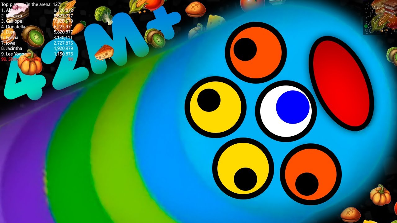 WormsZone.io 42,410,000+ Score Epic Worms Zone Best Slither Snake Gameplay! #74