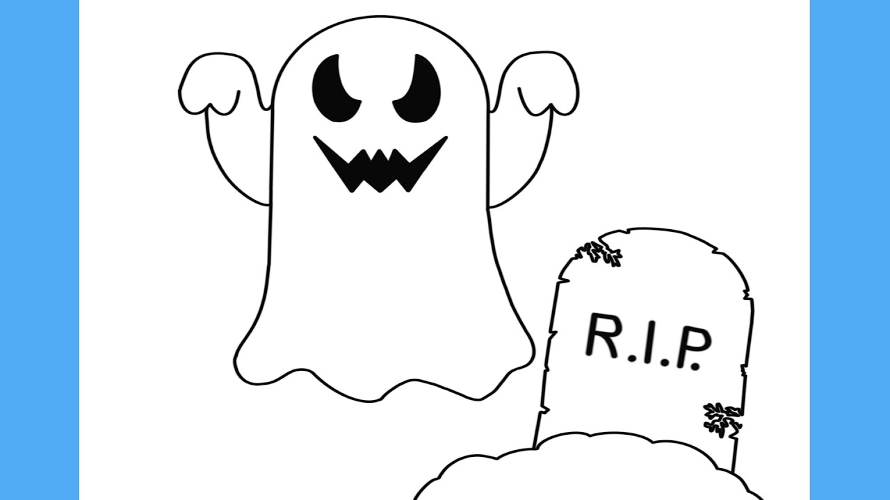 👻COMO DESENHAR UM FANTASMA (HALLOWEEN) 👻 - DESENHOS DE HALLOWEEN