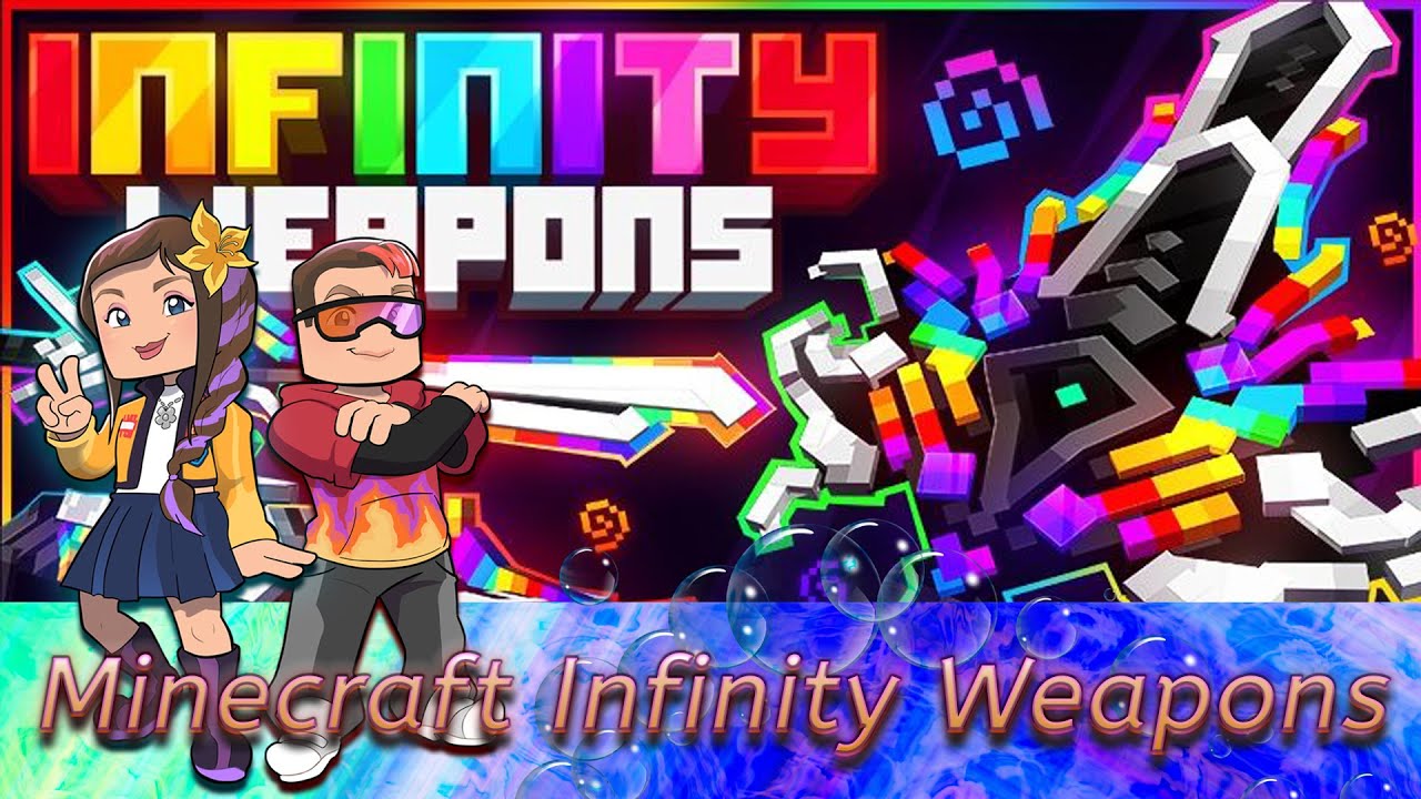 Minecraft Infinity Weapons Mod // Amarah and Landon Plays // Creative Mode