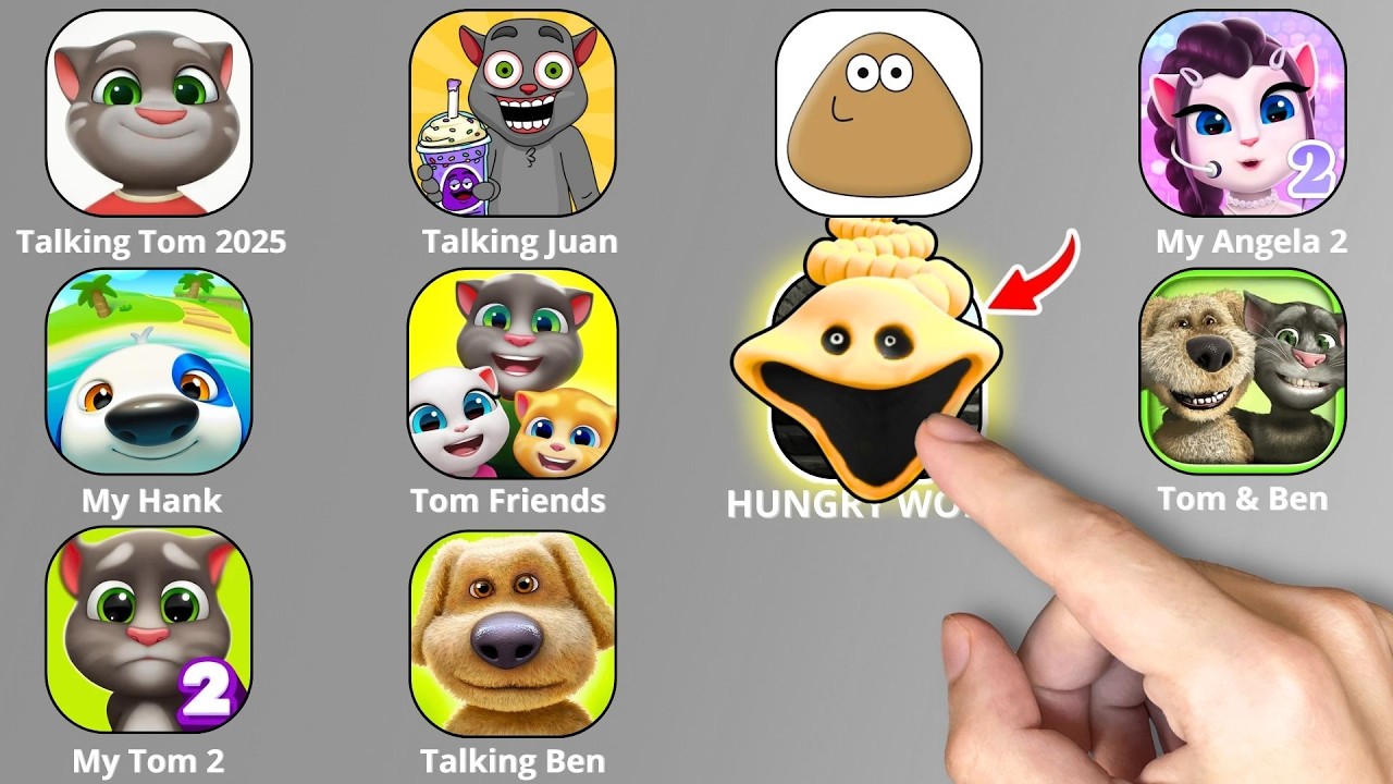 Talking Angela,Roblox,HUNGRY WORM,Talking Tom And Ben News,My Talking Tom 2,Talking Ben,Talking Juan