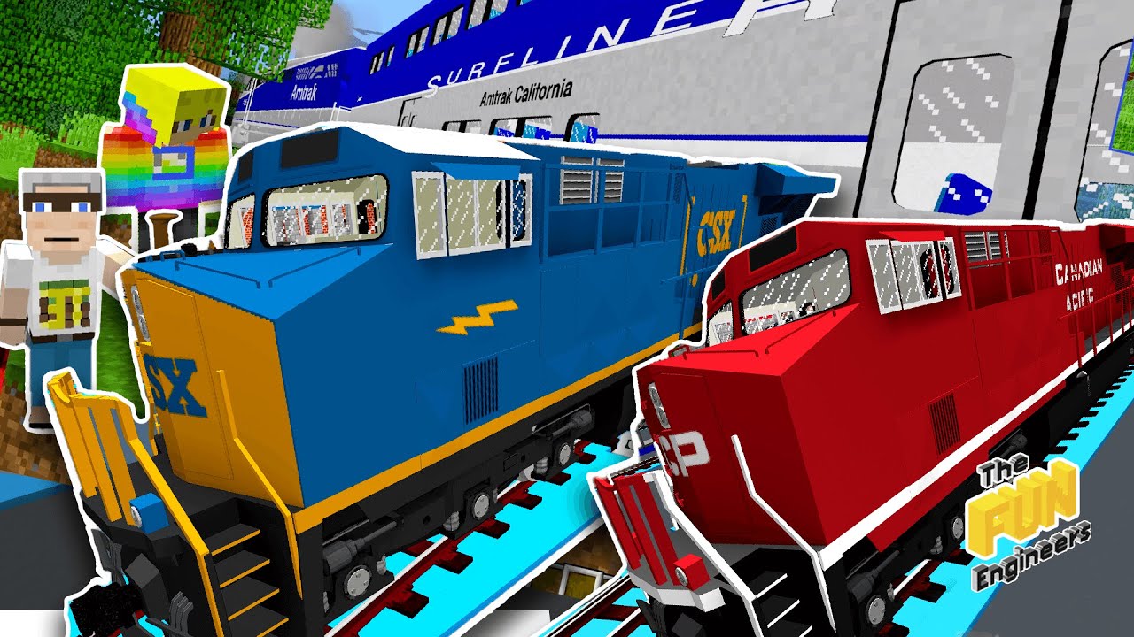 PREMIERE! New CSX & Amtrak Surfliner locomotives and cars from Dark Raider! Immersive Railroad mod!