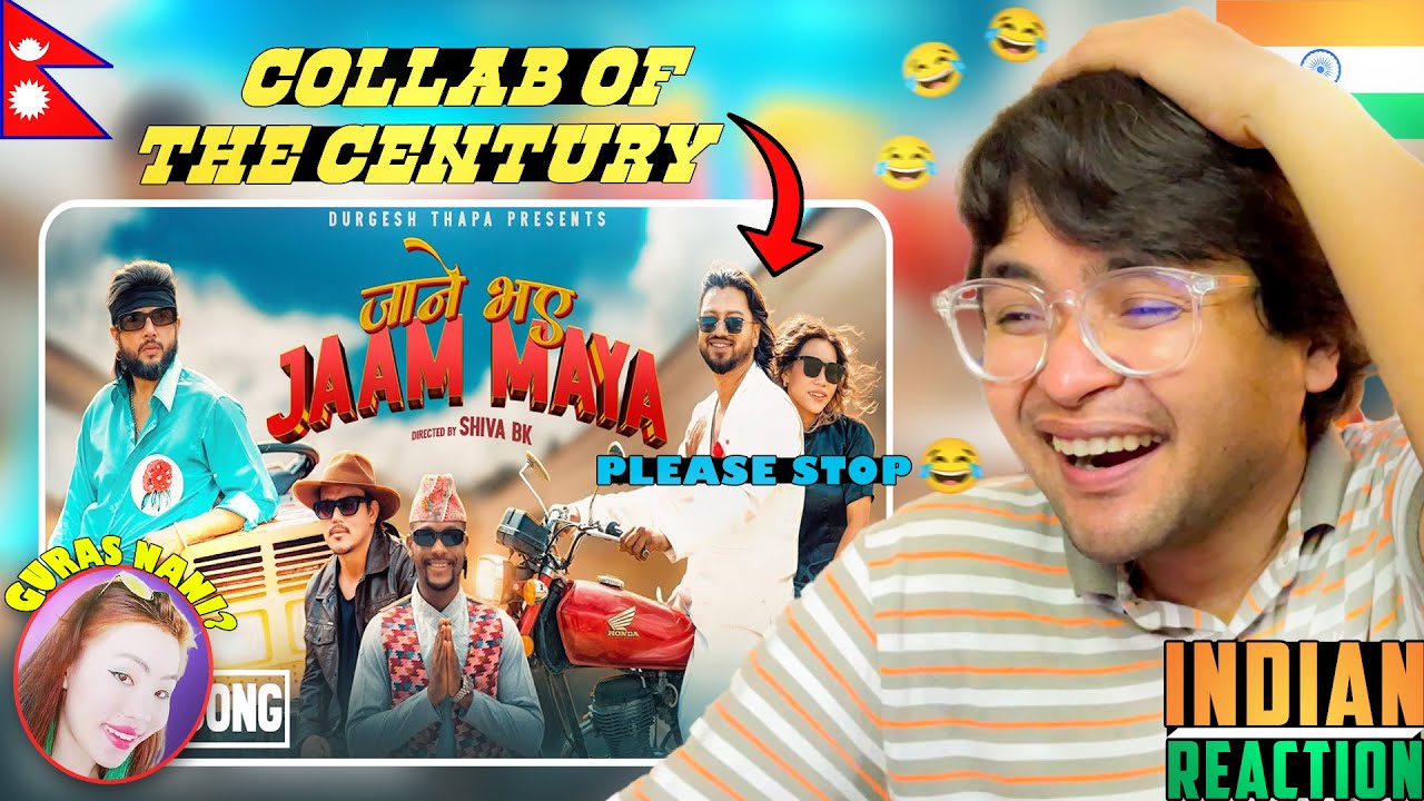 Jane Bhaye Jam Maya REACTION | Durgesh Thapa x Sisan Baniya x Guras Nani 🤣 | Indian Reaction