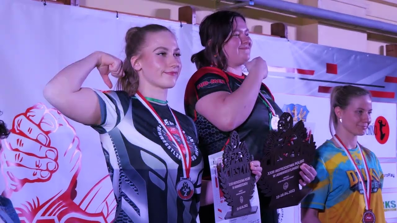 2023 MISTRZOSTWA POLSKI KOBIETY KATEGORIA OPEN prawa i lewa ręka. KUKSA_ARMWRESTLING #armwrestling