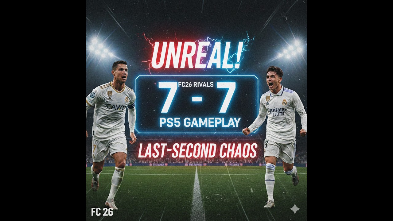 FC26 PS5 | Ronaldo Hat-Trick + Arda Güler Magic = 7-7 Thriller | Draw Score in Rivals Division |