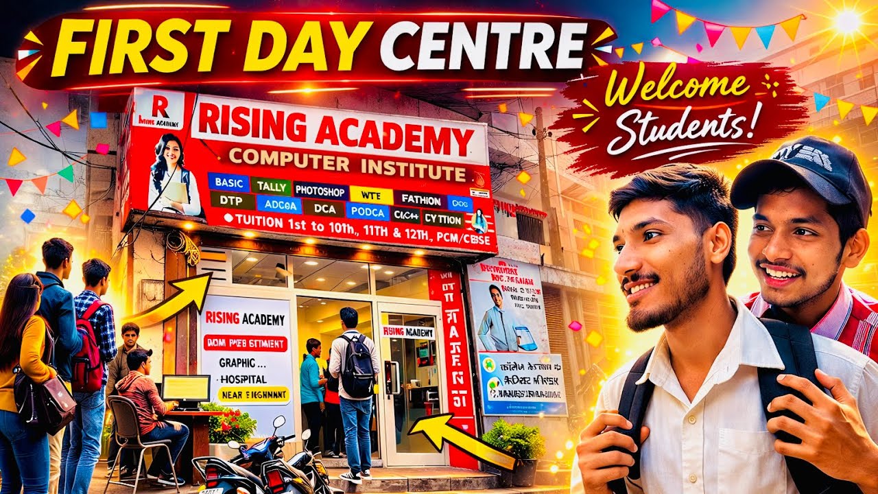 पहला दिन computer center ka 🖥️ 