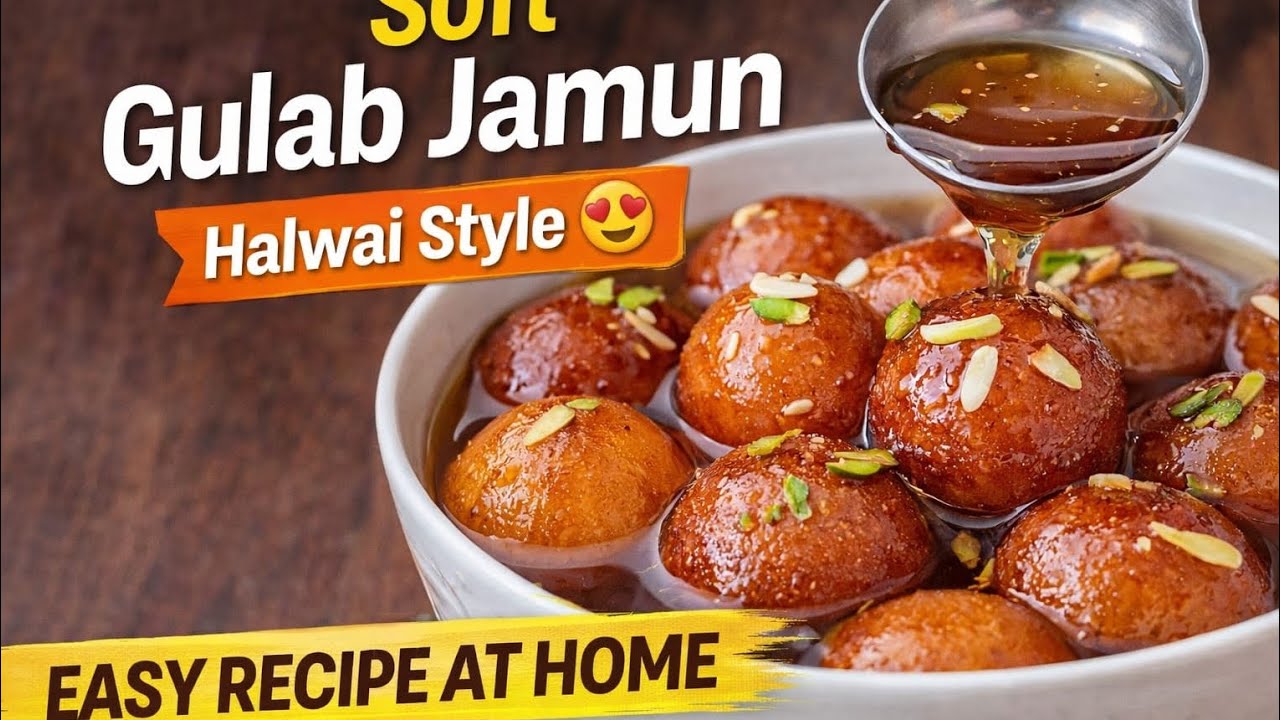 Soft & Juicy Gulab Jamun Recipe | Halwai Style Gulab Jamun at Home 😍