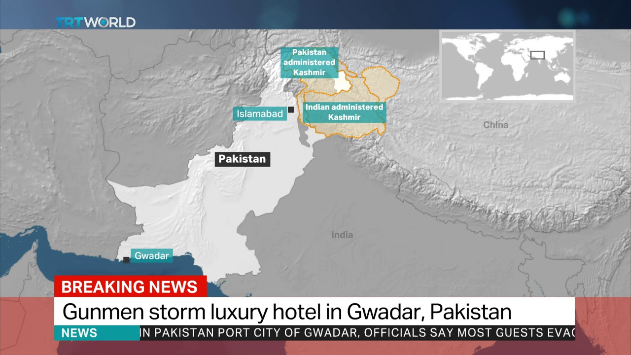 Gunmen attack luxury hotel in Pakistan's Gwadar city