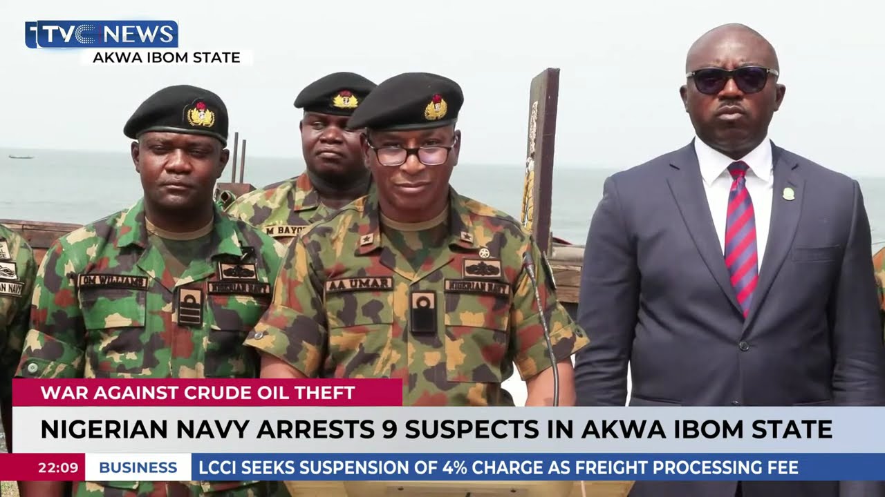 Nigerian Navy Arrests Nine Suspected Oil Thieves In Akwa Ibom