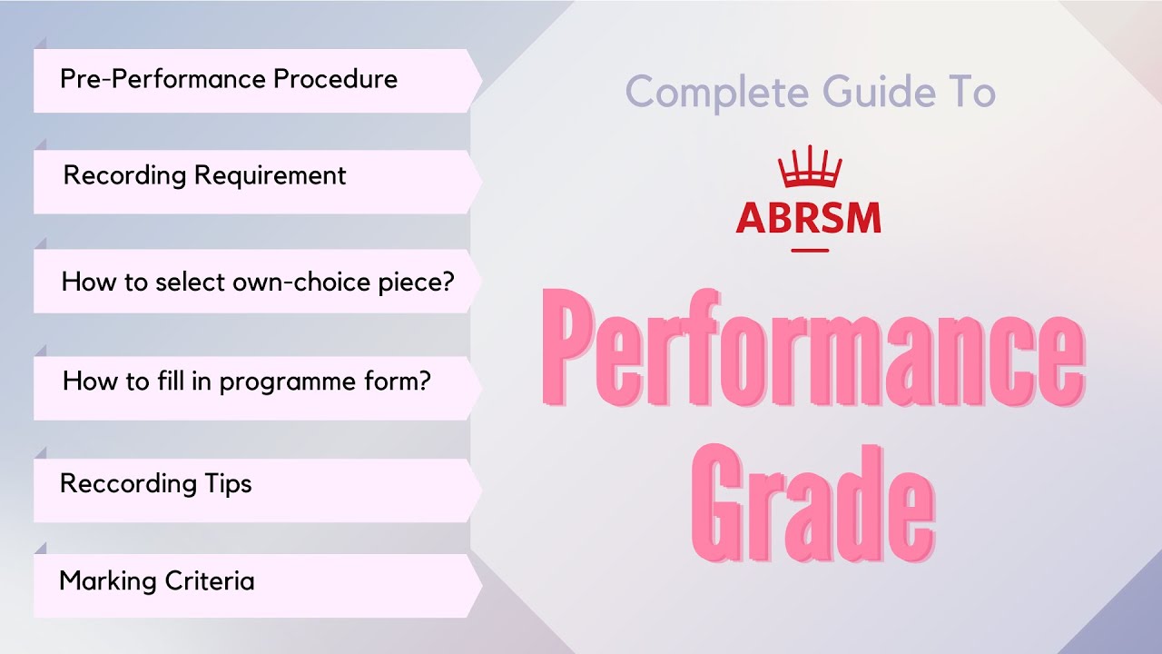 Complete Guide to ABRSM Performance Grade｜Pre-Performance Procedure｜Recording Requirement & Tips