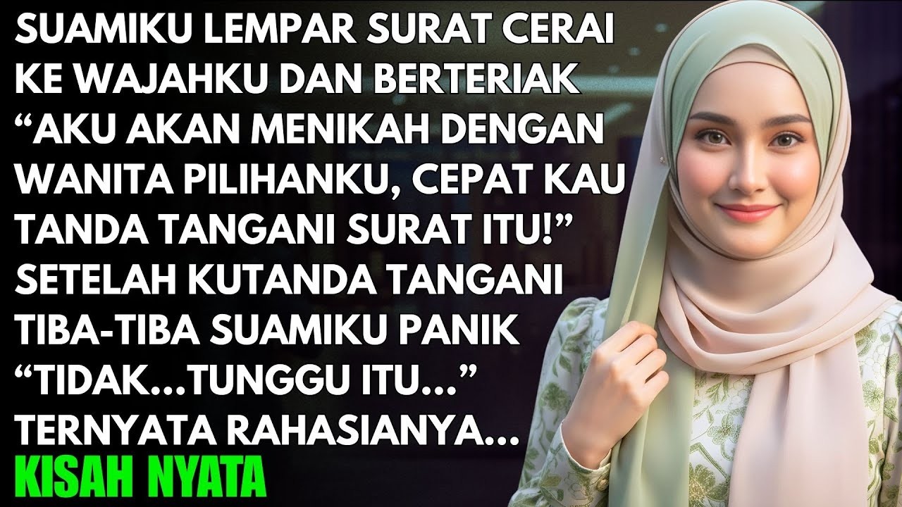 SUAMI AJUKAN CERAI TAPI SETELAH AKU SETUJU DIA PANIK - TERNYATA SUAMIKU MENYIMPAN RAHASIA TENTANG...