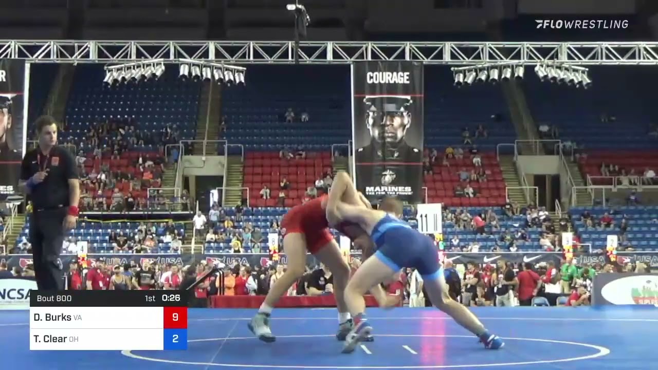 145 Lbs Round Of 64 - David Burks, Virginia Vs Tyson Clear, Ohio 9bde