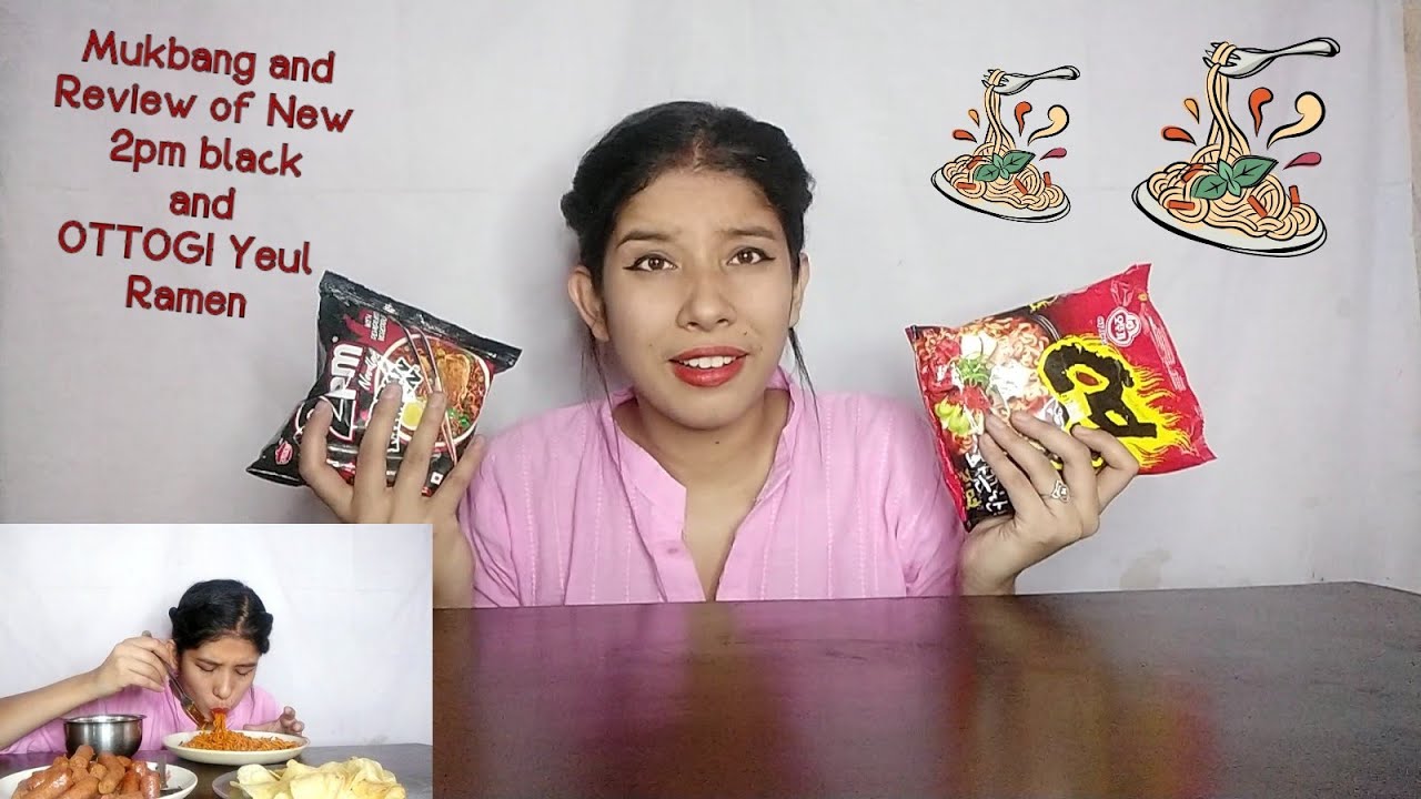 Mukbang and Review of New 2pm black and Ottogi Yeul Ramen//It's all about Food✓✓