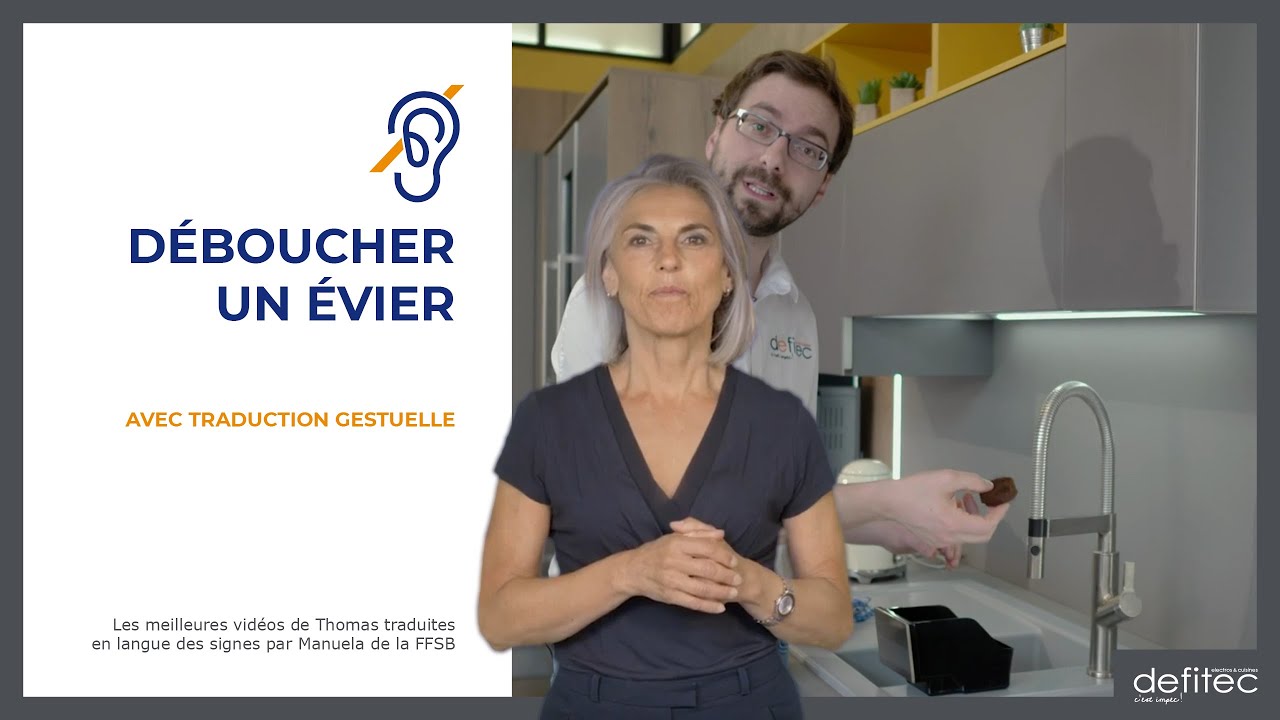 Comment d&eacute;boucher un &eacute;vier avec du marc de caf&eacute; ? - Traduction gestuelle