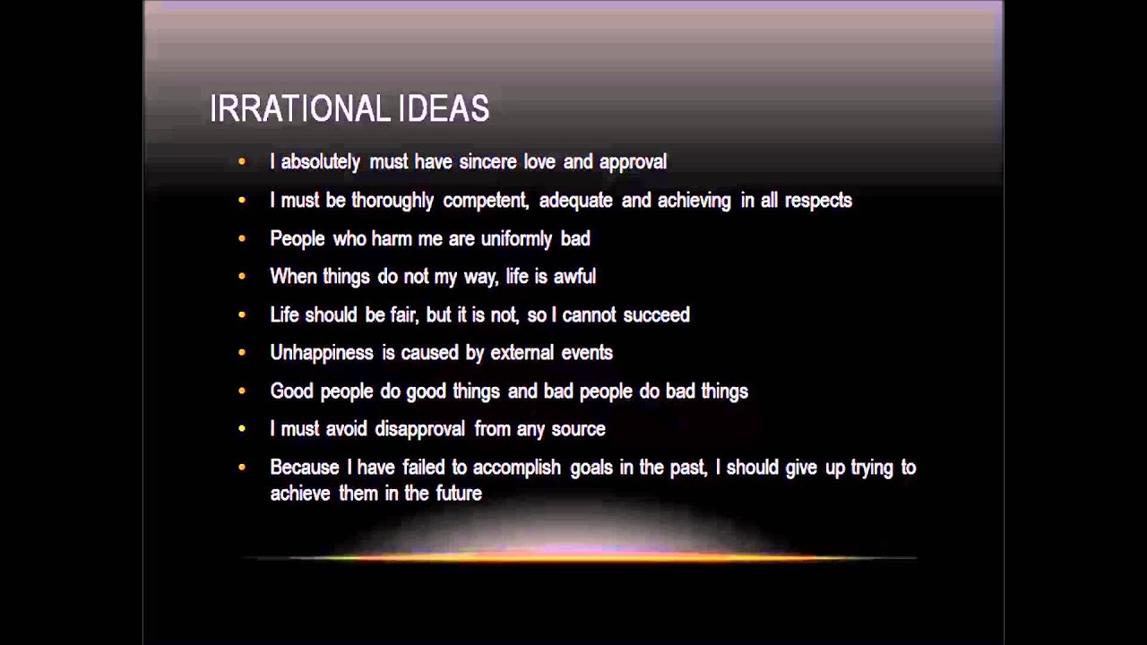 Cognitive Behavioral Therapy - Cognitive Distortions and Irrational Ideas