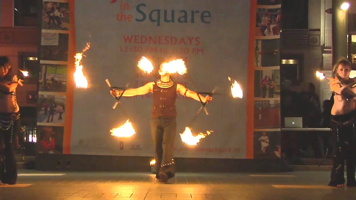 Fire Staff, Triple Staff, Palm Pots: Manda Lights: 2009 Temple of Poi Fire Dancing Expo