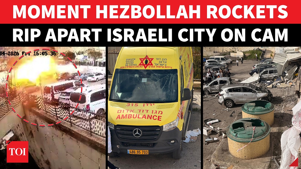 SHOCKING VIDEO: Hezbollah Unleashes ROCKET STORM On Israeli City; Huge Fireball, Destruction On Cam