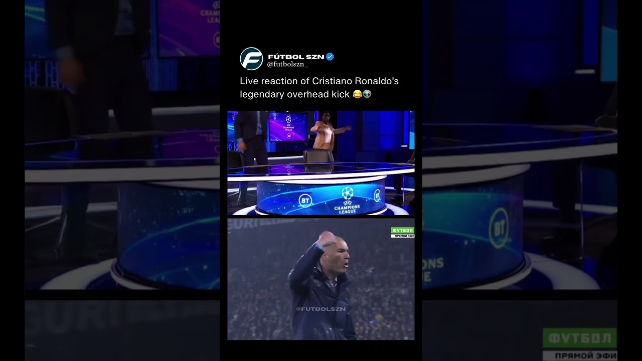 Live reaction of Cristiano&rsquo;s legendary overhead kick 😂💀 #cristianoronaldo #ronaldo #football #best