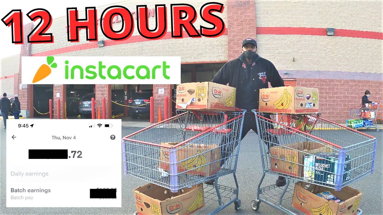 I Did Instacart For 12 HOURS Straight! - How Much Did We Make?