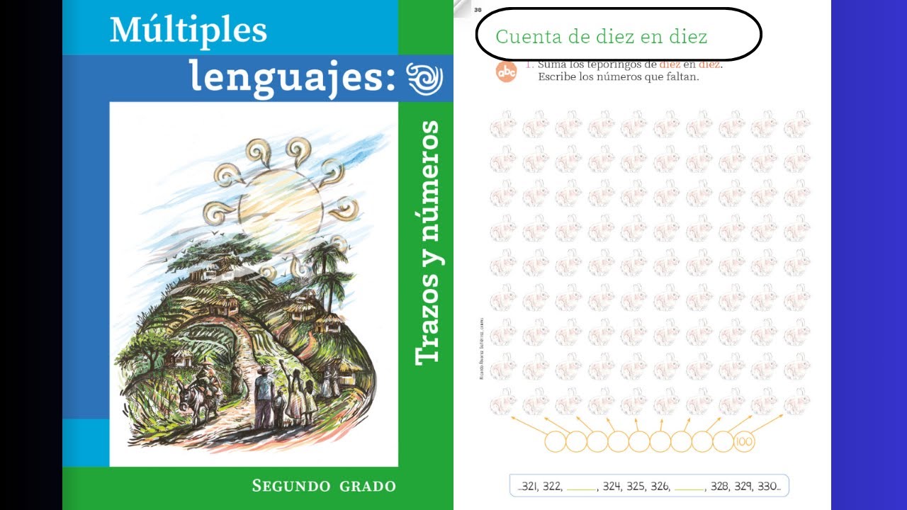 Múltiples lenguajes: trazos y números página 38 y 39 │Cuenta de diez en diez