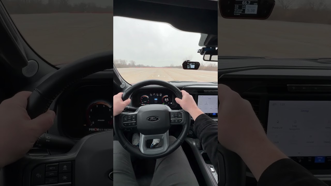 Ford F-150 Hybrid 0-60 mph test. Full throttle acceleration. 🚀⚡ #Ford #F150 #Hybrid #SpeedTest