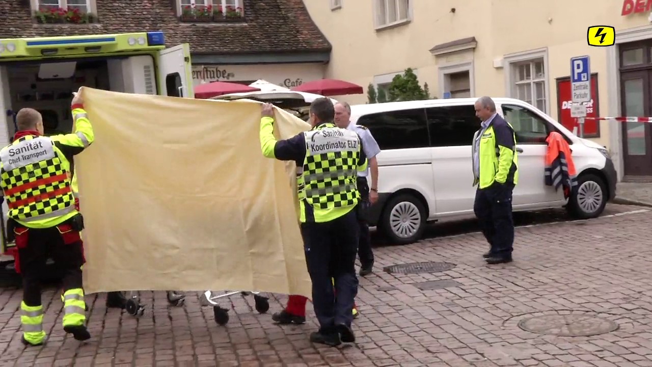 Mann mit Kettensäge in Schaffhausen unterwegs