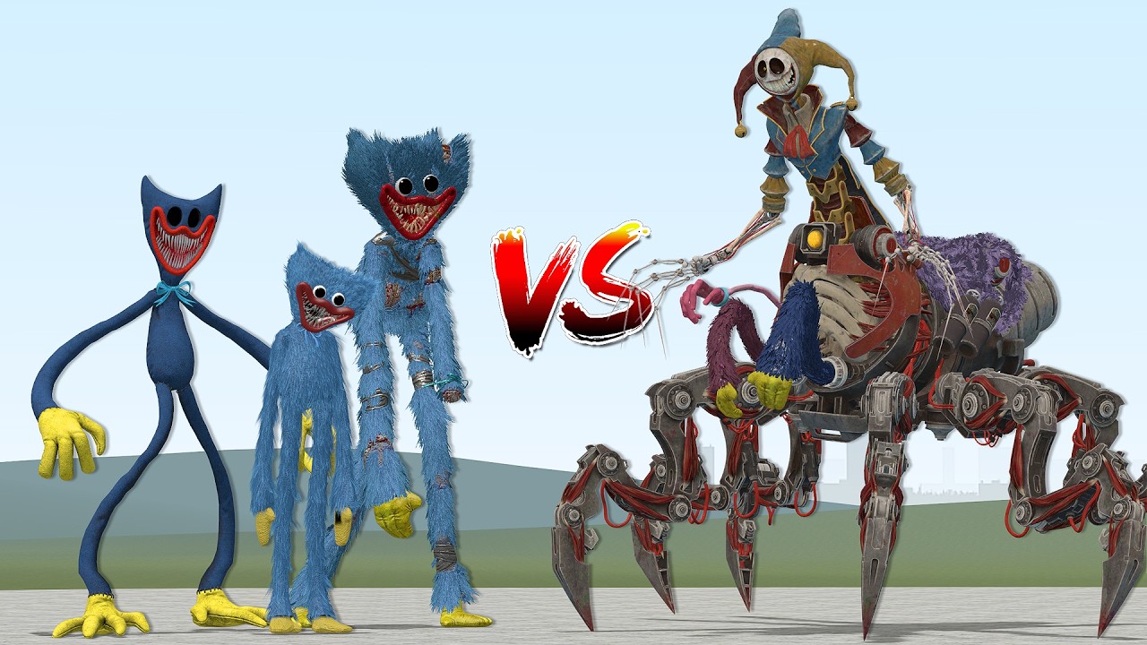 EVOLUTION OF HUGGY WUGGY VS NEW PROTOTYPE POPPY PLAYTIME CHAPTER 5 in Garry's Mod
