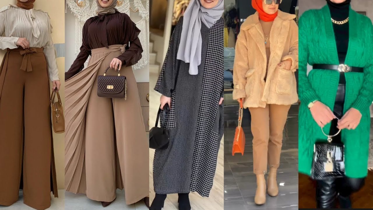 موضة شتاء2023تعرفي على جديد الملابس شتوية وطرق تنسيقها بأفكاراكثر اناقة/hijab style/hijab tutorial