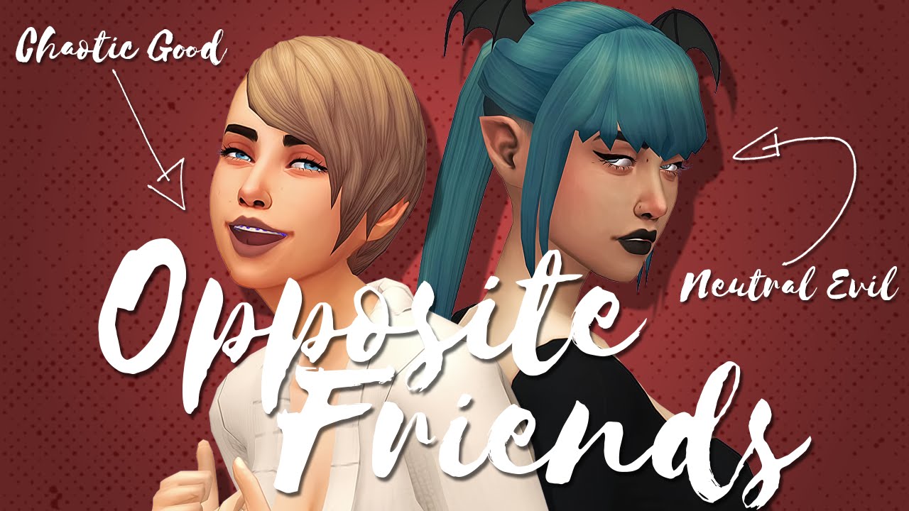 Sims 4: Create A Sim | OPPOSITE BEST FRIENDS | Group Collab