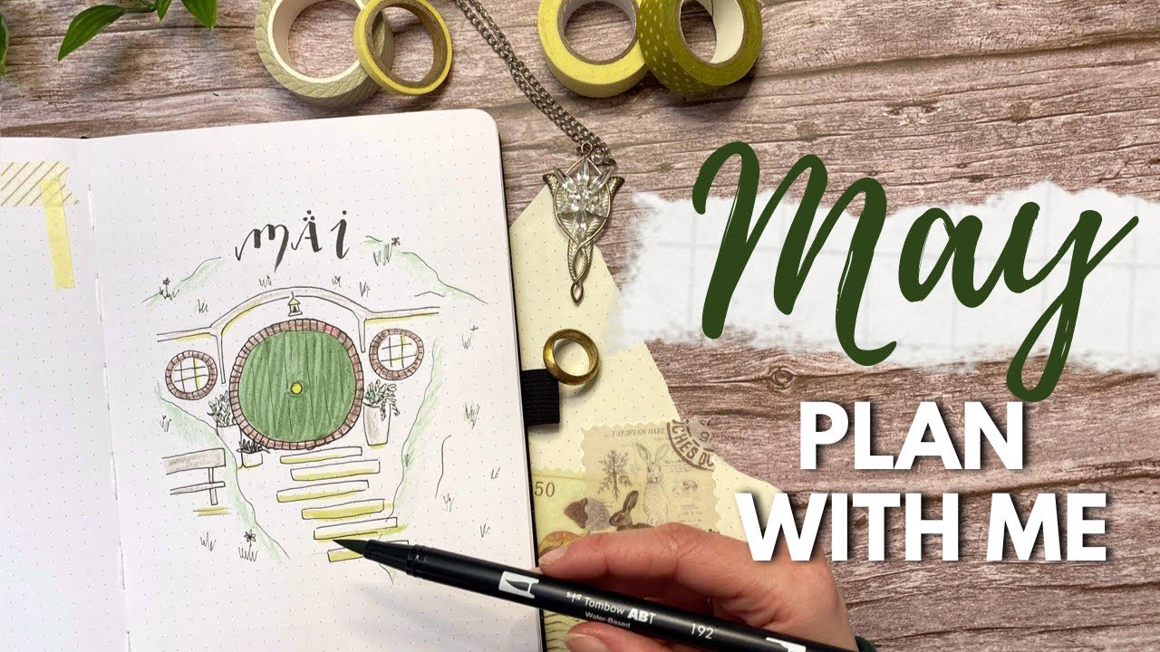 Bullet Journal Setup May 2021 I Hobbit Theme LOTR inspired