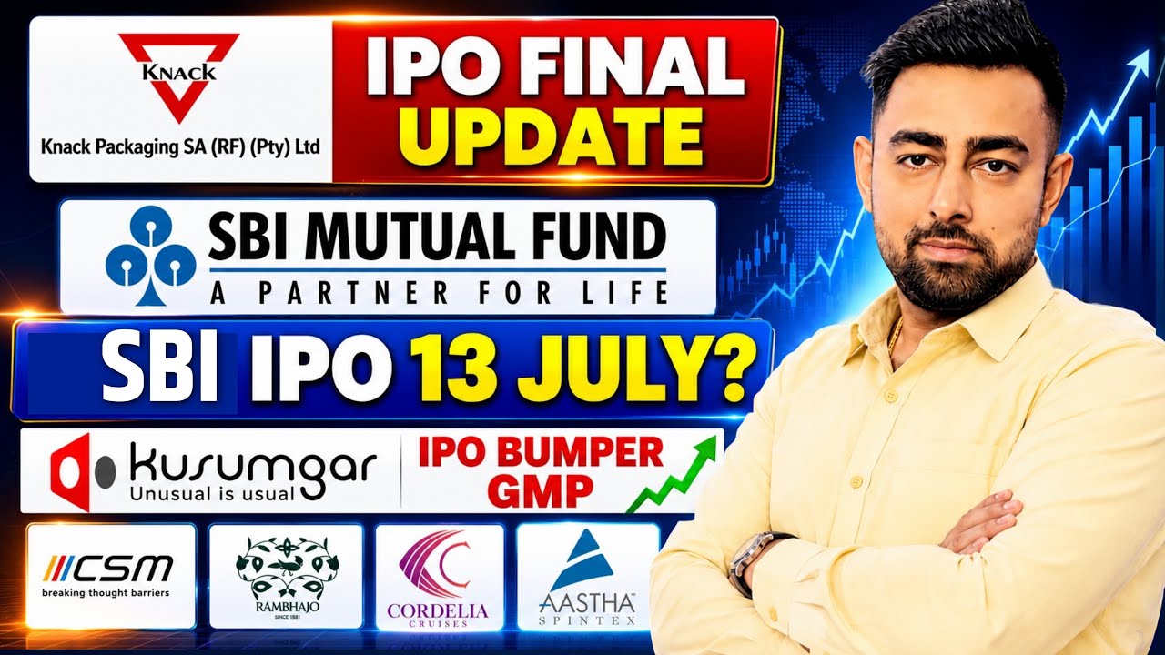 Knack IPO Final Update | SBI AMC IPO 13 July ? | Kusumgar IPO GMP | Jayesh Khatri 