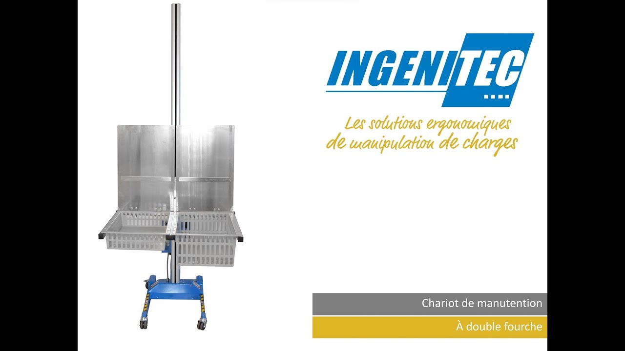 111. INGENITEC - Chariot de manutention double fourche