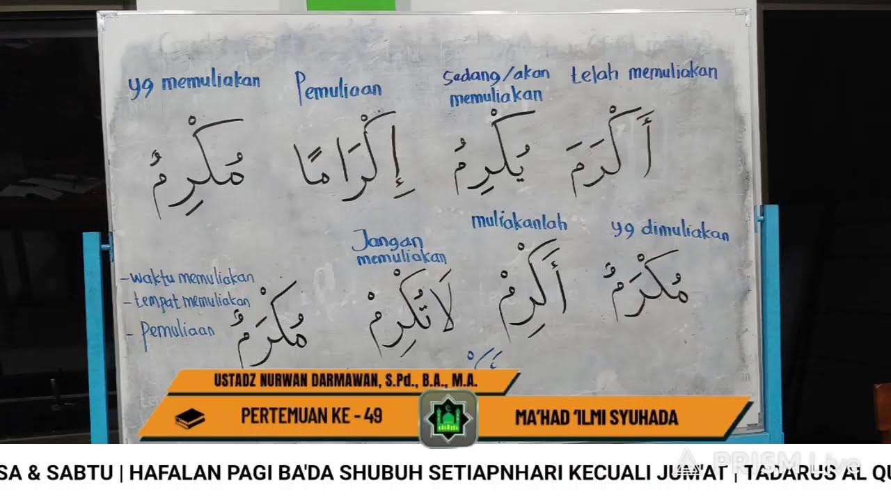 KAJIAN MA'HAD 'ILMI MASJID SYUHADA PERTEMUAN KE 49 SESI 1