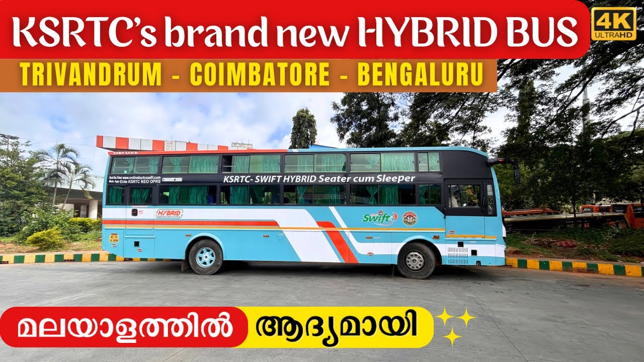 Trivandrum to Bangalore full journey in KSRTC SWIFT Non Ac Sleeper HYBRID BUS | 4K