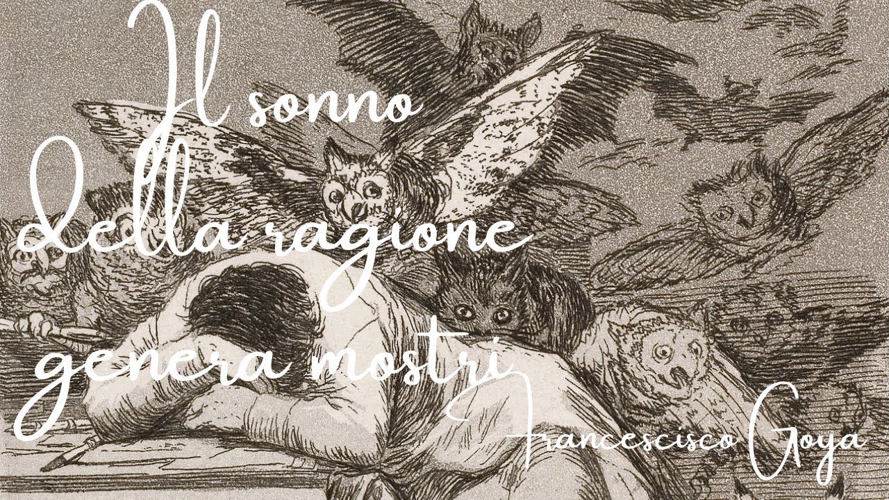 IL SONNO DELLA RAGIONE GENERA MOSTRI DI FRANCISCO GOYA #ARTE #INCISIONE #GOYA #CAPRICCI