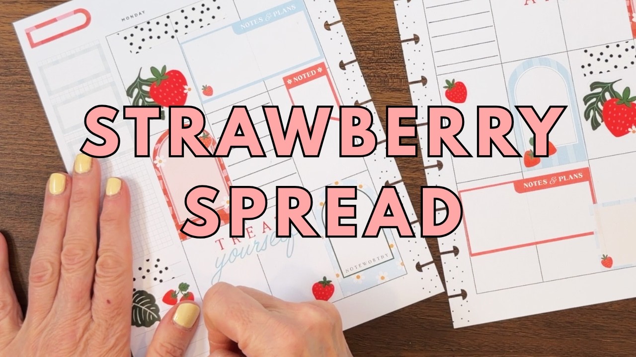 🍓 Планируйте вместе со мной &mdash; Классический вертикальный ежедневник Happy Planner &mdash; Клубничный гар...