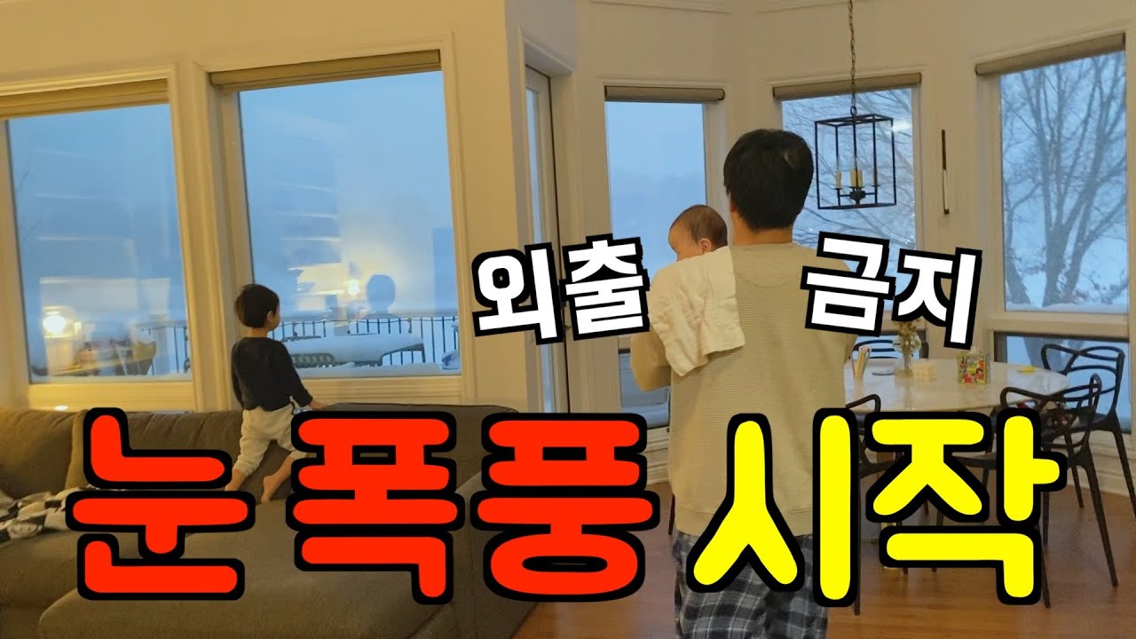 미국 일상 🇺🇸 눈 폭풍 경보 속, 외출금지 🥶 집 밖은 위험한 2일 l 미국 브이로그