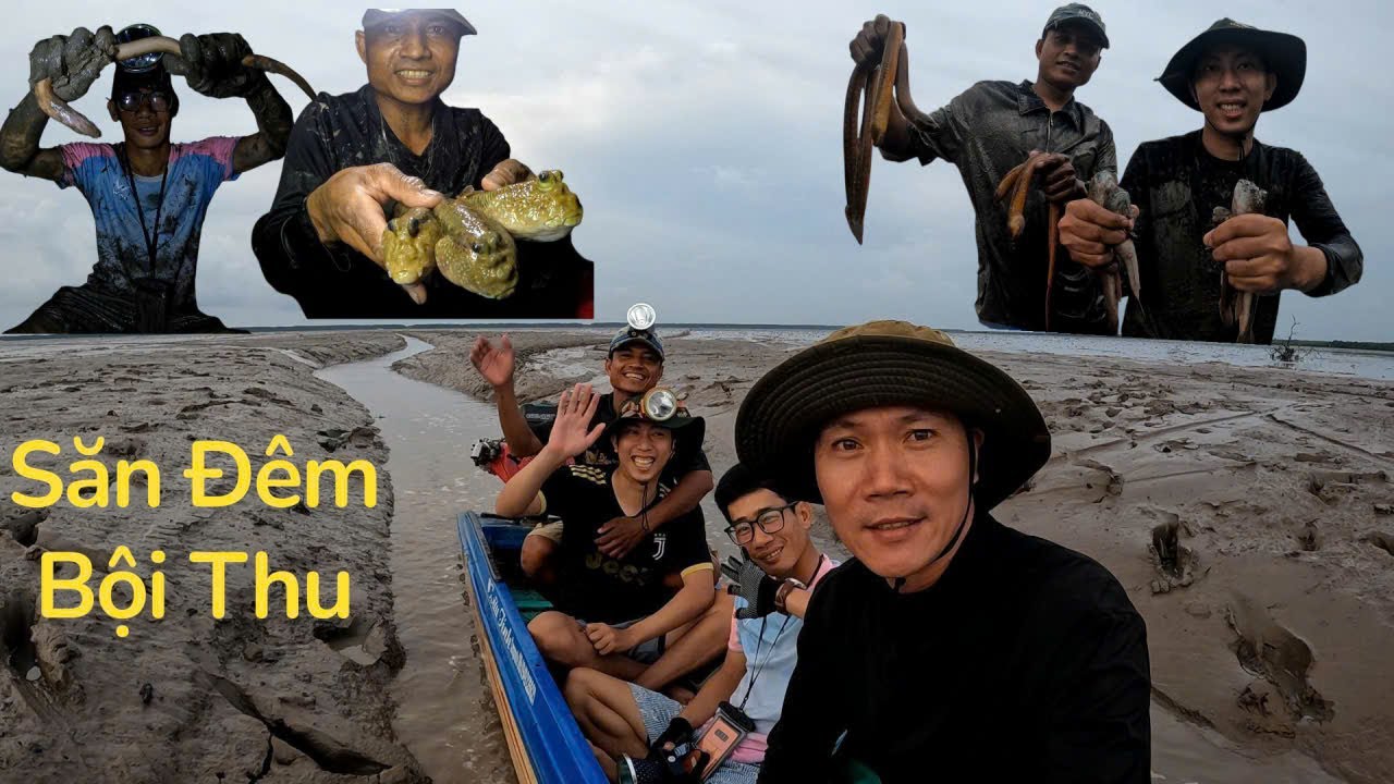 CUỘC SỐNG SĂN BẮT BAN ĐÊM NGOÀI BÃI BỒI KHI CON NƯỚC RÚT CẠN [Dân Quê Cà Mau