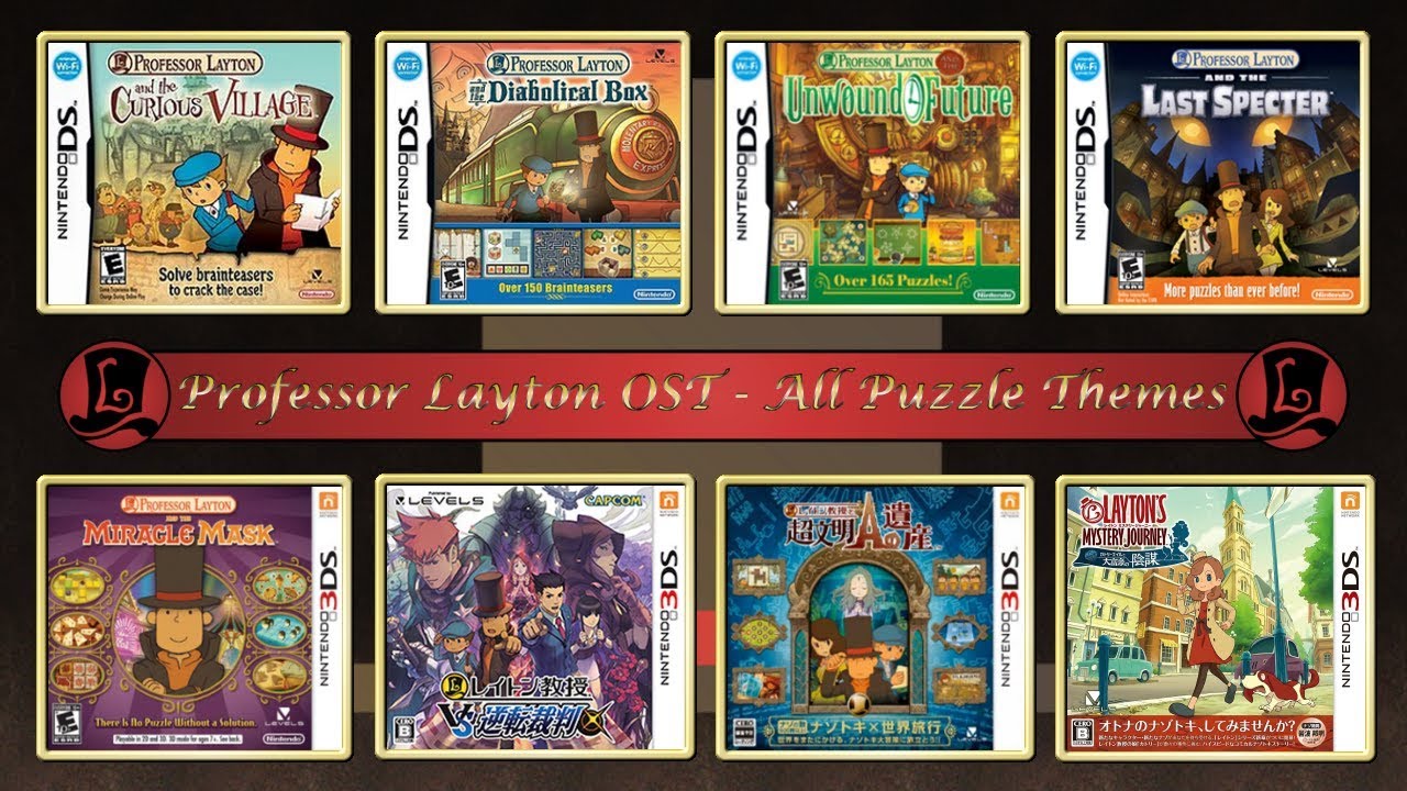 Professor Layton OST - All Puzzle Themes (V. 2 Lady Layton)