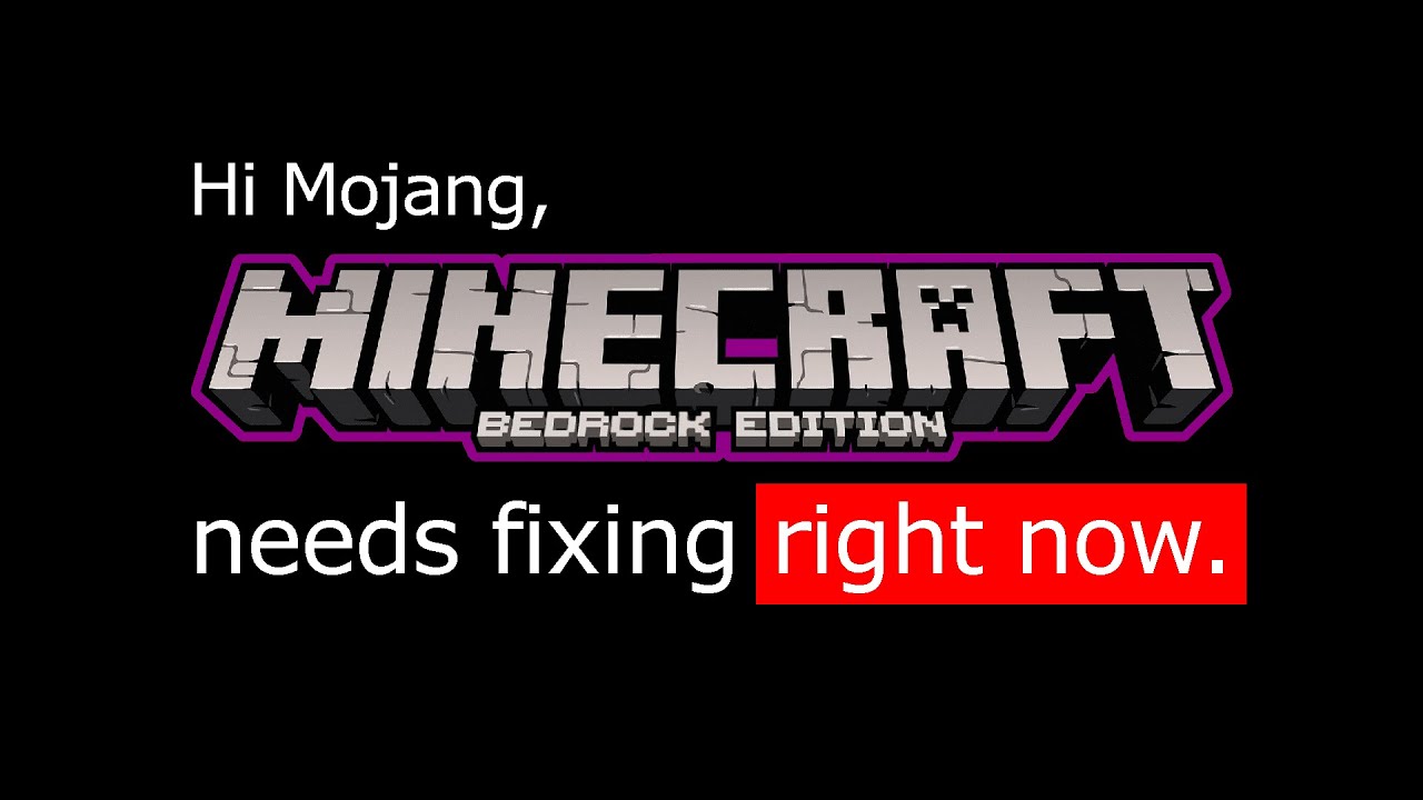 Mojang has simply broken Bedrock Edition. Things are kinda bad right now.