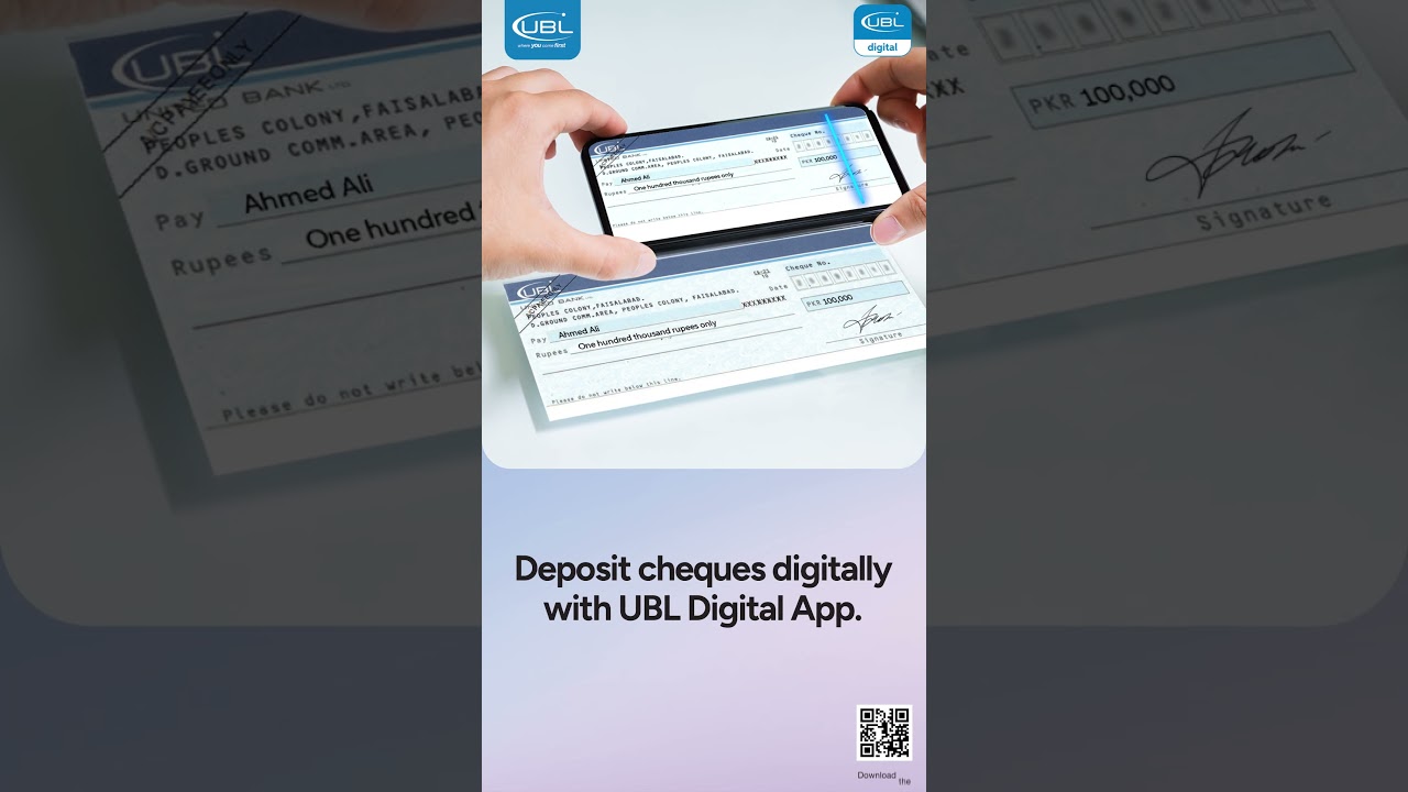 Deposit your cheques digitally with the UBL Digital App!