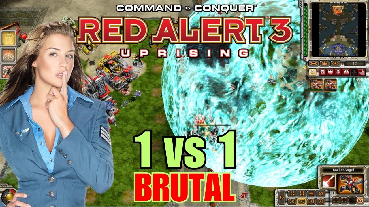 C&C : Red Alert 3 Uprising - 1 vs 1 BRUTAL AI - Imperial Supremacy
