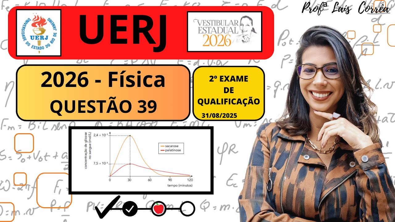 🟠 FÍSICA / UERJ 2026 / QUESTÃO 39 / 2° EQ / Admita que toda a glicose formada pelo consumo de (...)